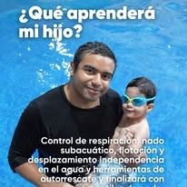 Bebé en clase de natación